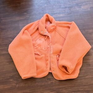 Orange FP movement fleece button up small